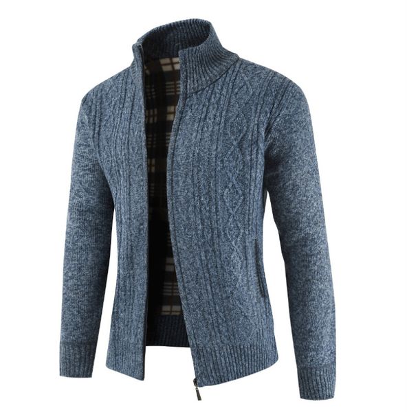 

mens jackets 2019 winter new casual knit jacket fashion solid color coat british style sweater gentle clothing 5 color m-3xl, Black;brown