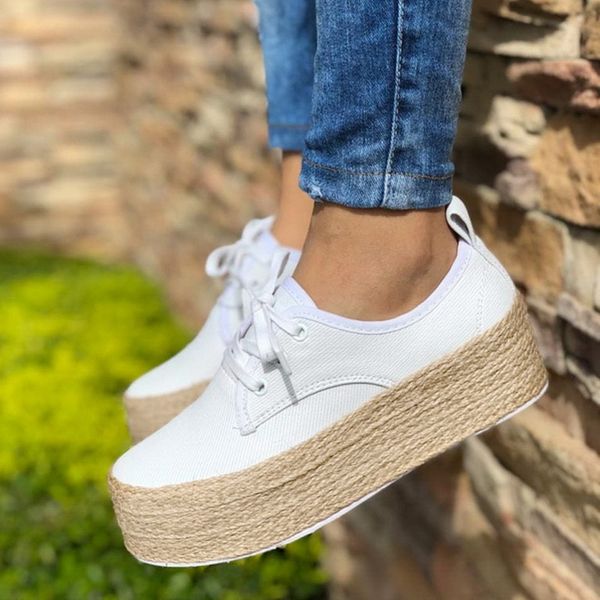 

women shoes 2020 plus size women flats shoes woman platform new female lace up comfort ladies, Black