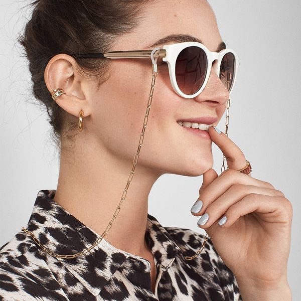 

2019 new design eye glasses sunglasses chain holder for women girls vintage gold metal neck chain holder cord lanyard necklace, Silver