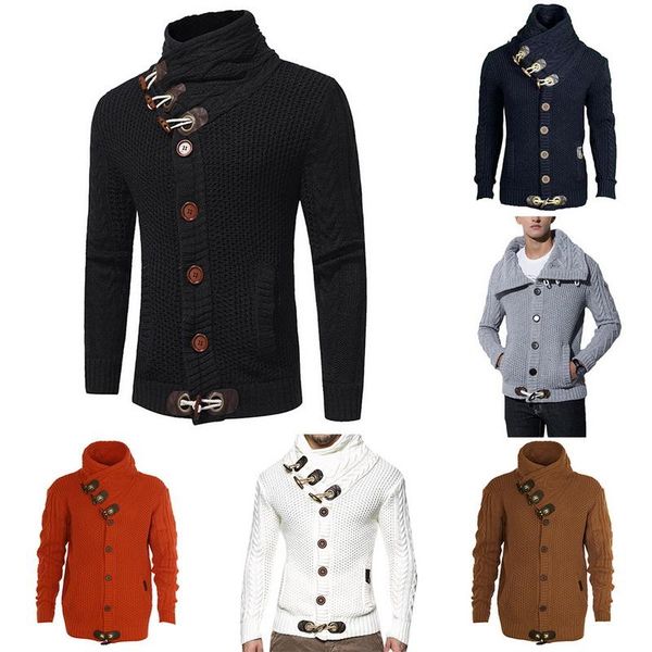 

2020 autumn winter fashion casual cardigan sweater coat men loose fit warm knitting clothes sweater coats mens button top