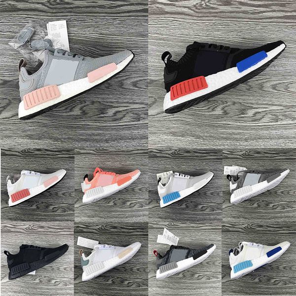 

2019 1 nmd r primeknit runner лучшее качество для мужчин женщин работает og релиз тройной черный дизайнер спортивные кроссовки тренеры откры