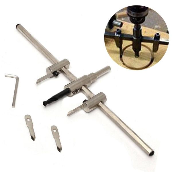 

woodworking reamer 30-300mm adjustable metal wood circle hole saw drill bit cutter kit diy tool