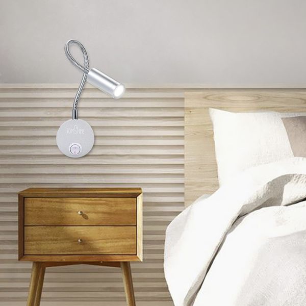 2019 Led Wall Lamp Wall Light Indoor Bedroom Reading Bedside Lamps Room Bathroom White Flexible Adjustable Tube With Switch Lights From Yinke Led