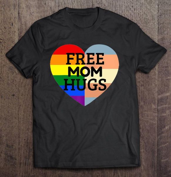 

мужчины смешной футболка мода тенниски free hugs мама lgbt трансгендеры pride женщина футболка, White;black