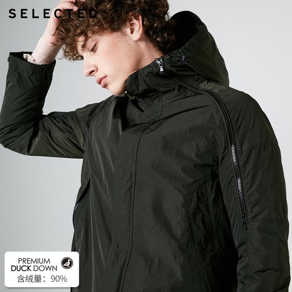 

мужские зимние двухсекционный с капюшоном duck пуховик s | 419112506, Black