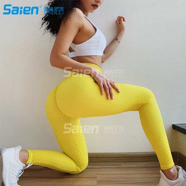 Leggings sexy anticellulite per il sollevamento del sedere per donne Pantaloni da yoga a vita alta Collant sportivi per il controllo della pancia