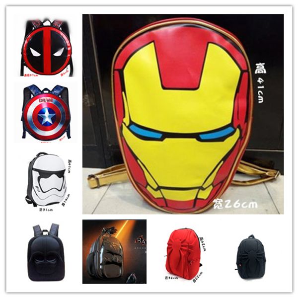 

ivyye iron man deadpool fashion backpacks rucksacks backpack casual student schoolbags travel knapsack new