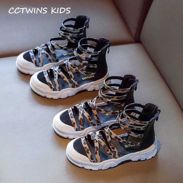 

girls gladiator sandals 2020 summer baby brand shoes children leopard sandals flat girls fashion princess toddlers ps883, Black;red