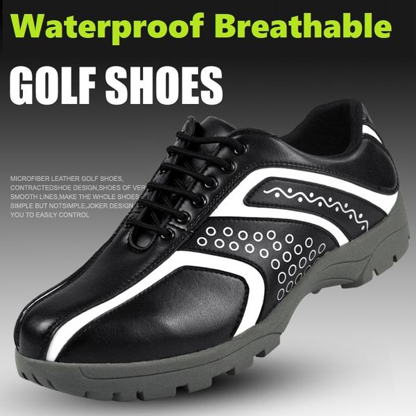 

2020 men's waterproof golf shoes spikeless/non-slip breathable sports shoes male wear-resistant training golf sneakers