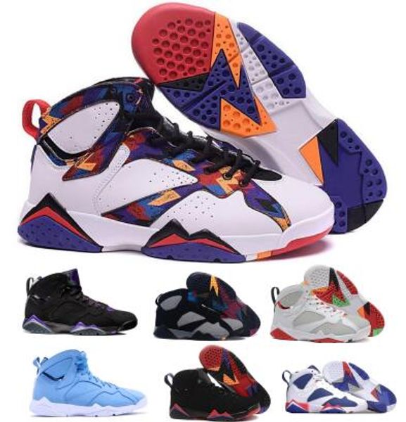 

men 7 basketball shoes patta shimmer icicle bordeaux hare z mist nothing but net pure platinum purple patent 7s designer sneakers