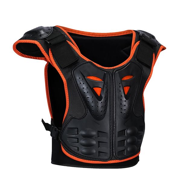 

kid reflective vest protective gear jackets guard shirt for skiing snowboarding accessories chest back protector protective gear, Black