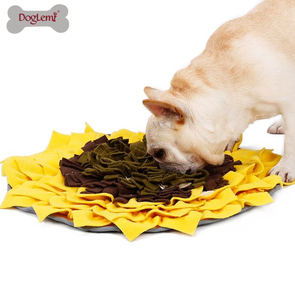 Dog Snuffle Training Mat Pet Sunflower Food Bowl Mat Cat