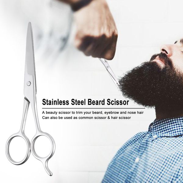 

stainless steel barber beard scissor mustache hair trimmer male facial cleaning shaving shears scissor eyebrow bang