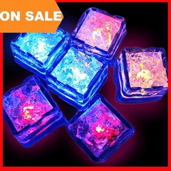 

decoration party aoto colors mini romantic luminous artificial ice cube flash led light wedding christmas