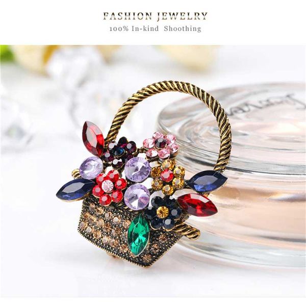 

vintage design shinny crystal rhinestone brooches for women dress scarf brooch pins jewelry accessories gift, Gray