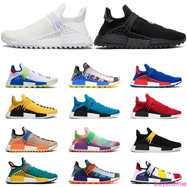 

new arrival human race hu trail x pharrell williams nerd men running shoes white equality mens trainers for women sports sneaker size 36-47