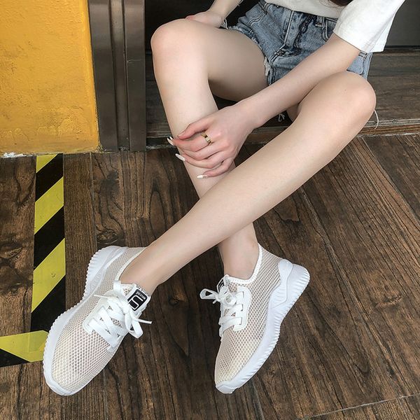 

muqgew sport shoes women's fashion casual lace up mesh breathable sports running sneakers shoes spor ayakkabi erkek #0801