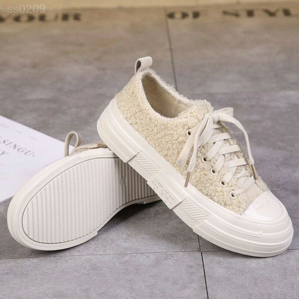 

2020 leisure autumn and winter plus velvet thick warm shoes women korean version of the wild flat bottom shoes women's factory direct s, Black