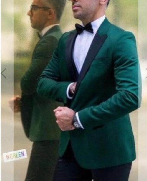 

fashion green slim fit men suits for prom with peaked lapel latest style wedding groom tuxedos jacket pants man set suit, White;black