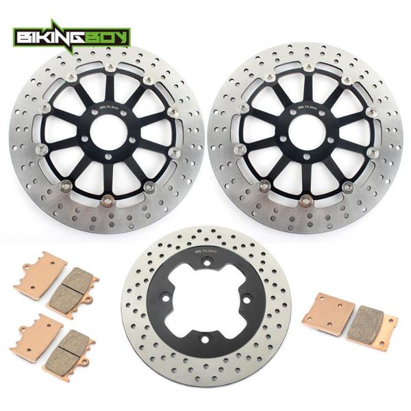 

bikingboy front rear brake discs rotors disks + pads for zx 1100 ninja zx-11 zz-r zzr 1100 d 93 94 95 96 97 98 99 00 01