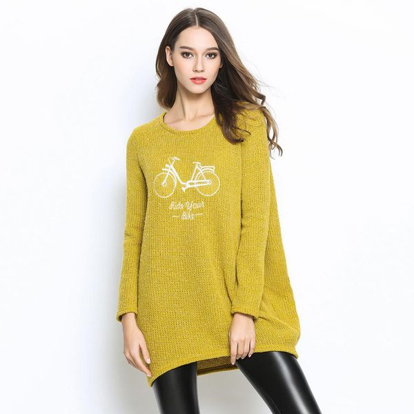 

женские дизайнерские осенние сплошной цвет вышитые круглый вырез с длинным рукавом sweaterdhcw, Black;brown