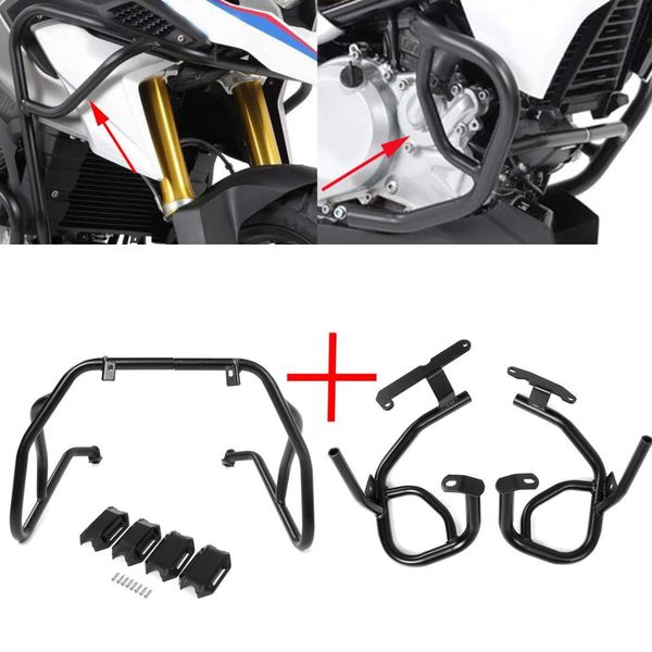 

front upper / lower motorcycle engine guard crash bar protector steel for g310r 2017-2018 g310gs 2018 engine bumper guard