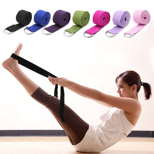 

resistance bands sport adjustable yoga strap d-ring belts fitness pilates exercise gymnastics polyester-cotton blend multi-color