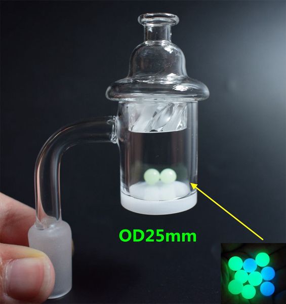 

DHL 4mm Opaque White Bottom Quartz Banger Nail Flat Top & Terp Pearl Inserts & Spinning Carb Cap Set Water Pipes Oil Rigs Glass Bong