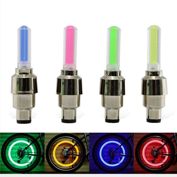 

2pcs/set neon lights color tyre wheel valve cap light led lamp flash car tire valve caps air cover tire rim wheel stem cap