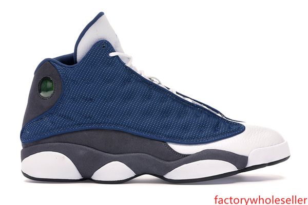 

with box 2019 mens basketball shoes sneakers 13s flint french blue brand designer sports shoes trainers 414571-401 us7.5-12