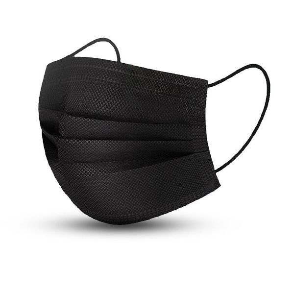 

disposable black mouth mask 4 layers durable masks non woven fabric anti-dust anti pollution earloops masks fast delivery dhl
