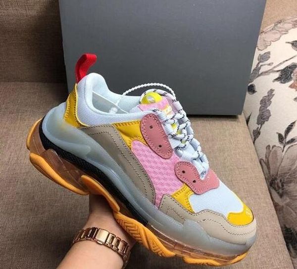 

new fashion paris 17fw triple-s sneakers triple s casual dad shoes for men's women beige black ceahp sports designer shoes sneakers