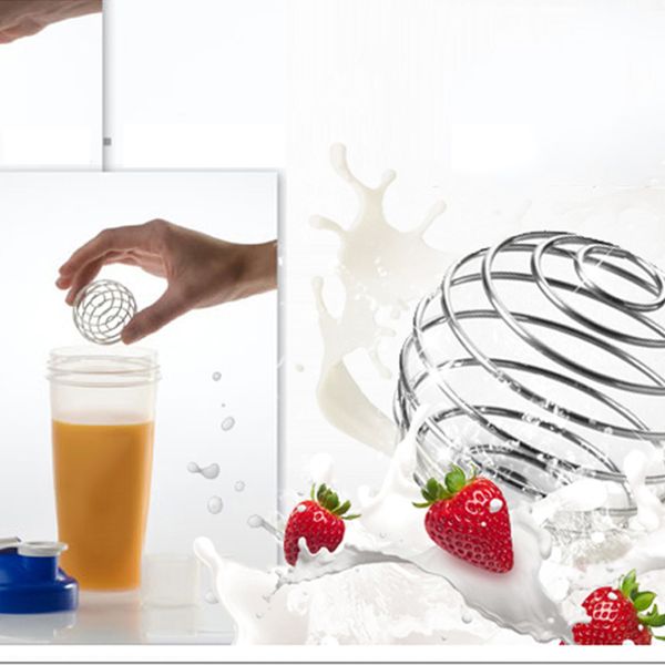 

milkshake protein shaker ball wire mixer mixing whisk stainless steel spring balls mixing ball kitchen tools 1/4pcs