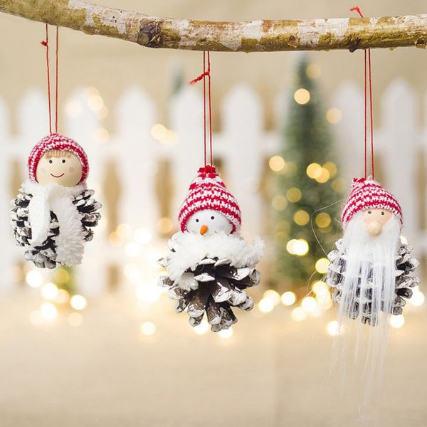 

set of 3pcs christmas hanging snowman fabric doll christmas home ornaments