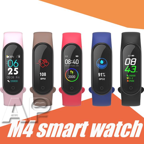 

M4 Умный браслет Фитнес Tracker Спорт SmartWatch 0,96 дюйма сердечного ритма артериального д