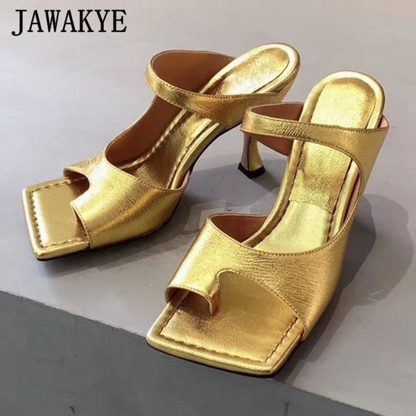 

clip-on square toe high heels sandals women real leather casual slippers flipflops shoes woman zapatos de mujer, Black