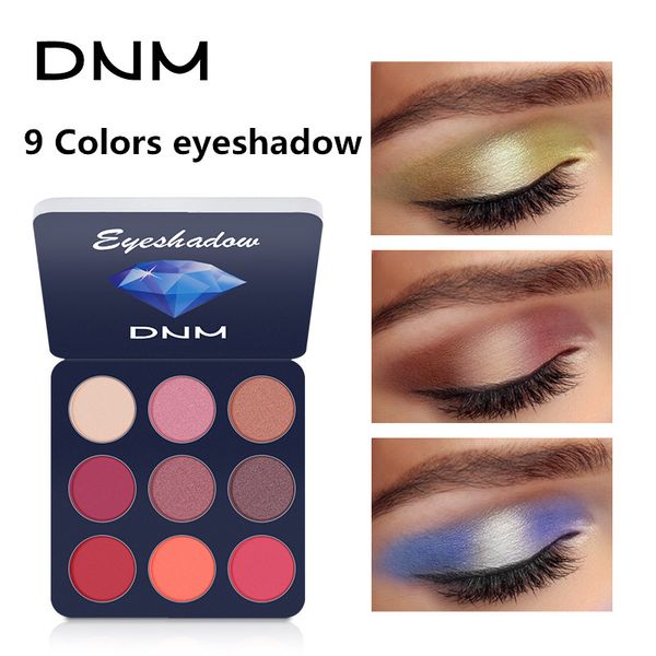 

dnm 9 color/set eyeshadow plate matte waterproof non glossy pearl pumpkin earth compact colorful eye shadow palette makeup