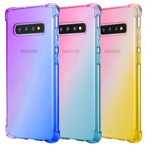 

gradient four-corner airbag anti-fall silicone soft shockproof phone case for samsung j4 j6 j7 j8