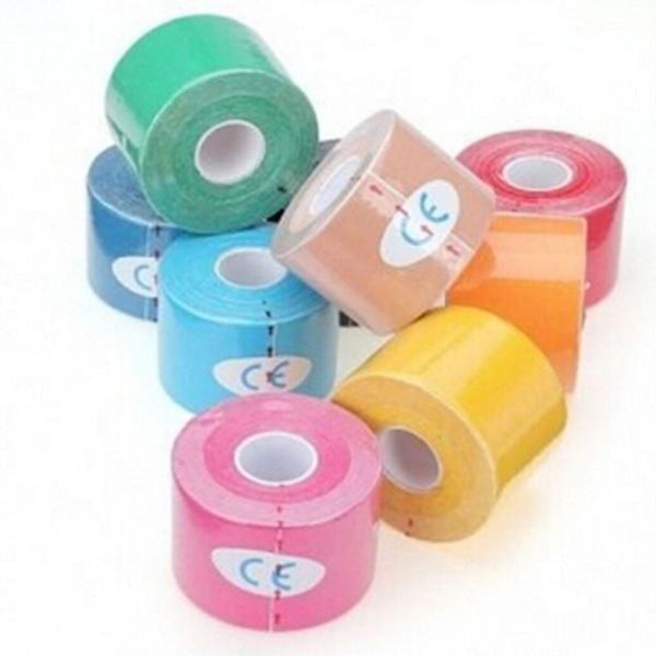 

knee kine roll cotton elastic sports kinesiology tape muscle sticker tape muscle bandage adhesive strain, Black;gray