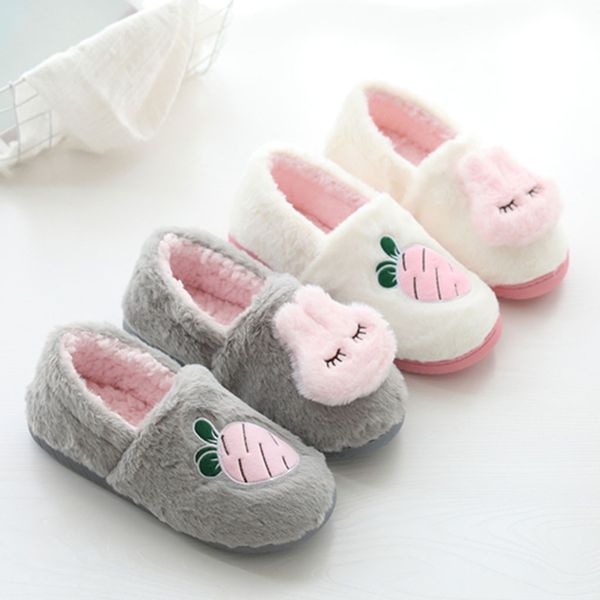 

warm winter slippers indoor home mute cute soft plush ball women interior boots cute female shoes slip on warm women indoor slip, Black