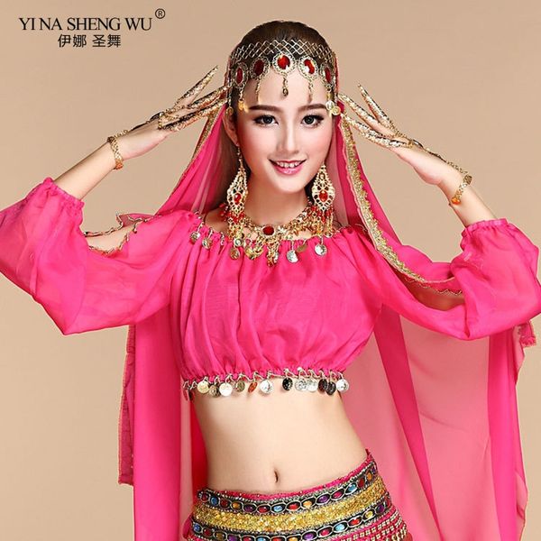 

bellydance costume clothing bollywood costumes belly dance women lady egyptian belly dancing girl clothes top, Black;red