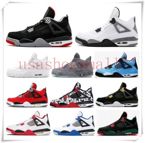 

4 new bred white cement pure money ba ketball hoe men women 4 kaw tattoo royalty toro bravo port neaker