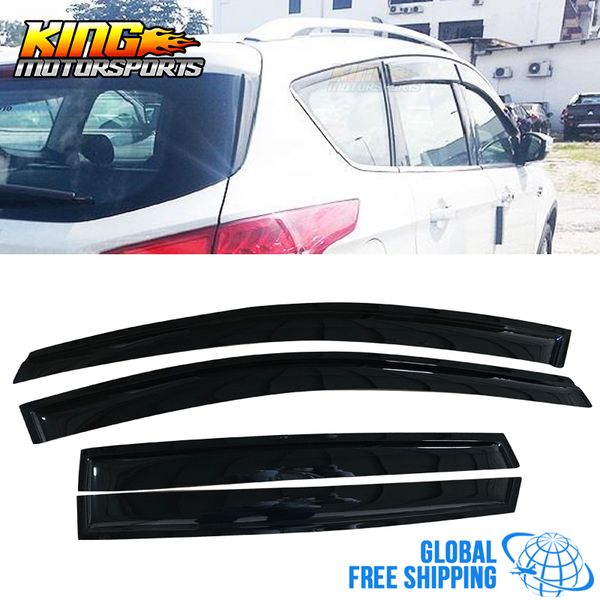 

fits 13-18 ford escape acrylic window visors 4pc set global ing