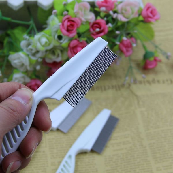 

durable head lice combs with handle pet cat dog hair comb clean metal fine teeth