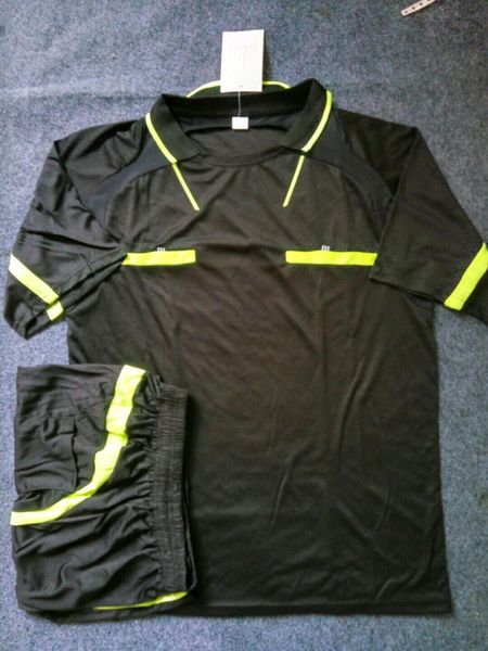 

mens fair play professional soccer referee jerseys black sports clothing suit sets football referee kits de futbol judge t shirts