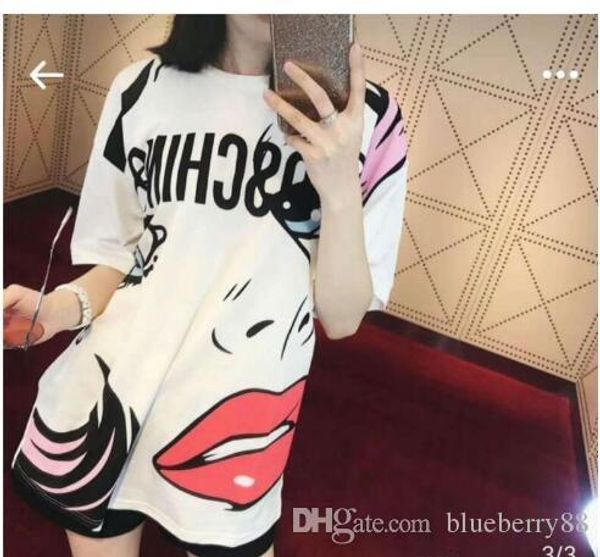 

2019 fashion summer clothing t-shirt eyes lip simple print animal print tshirt tee women cotton t shirts, White