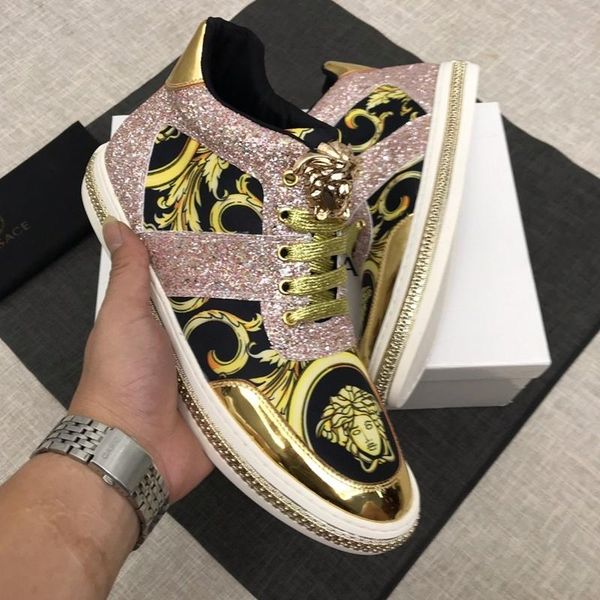 

2020 versace fashion luxury limited edition mens high-comfortable casual shoes mens sneakers fashion wild sports tide party shoe, White