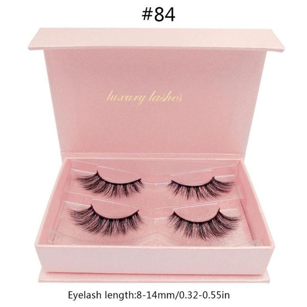 

2020 new 3d mink eyelashes 2 pairs naturally thick false eyelashes