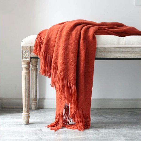 

nordic blanket super soft cotton cashmere crochet sofa cover blanket winter bed bedding warm soft quilt bed throws