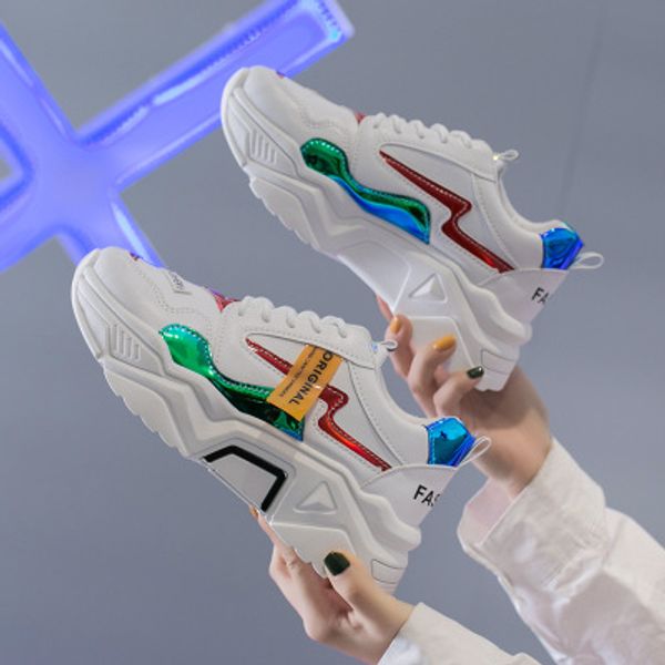 

2019 мода женская обувь для ходьбы легкие дышащие сетки обувь женская спортивная дамы дикий открытый кроссовки повседневная, Black